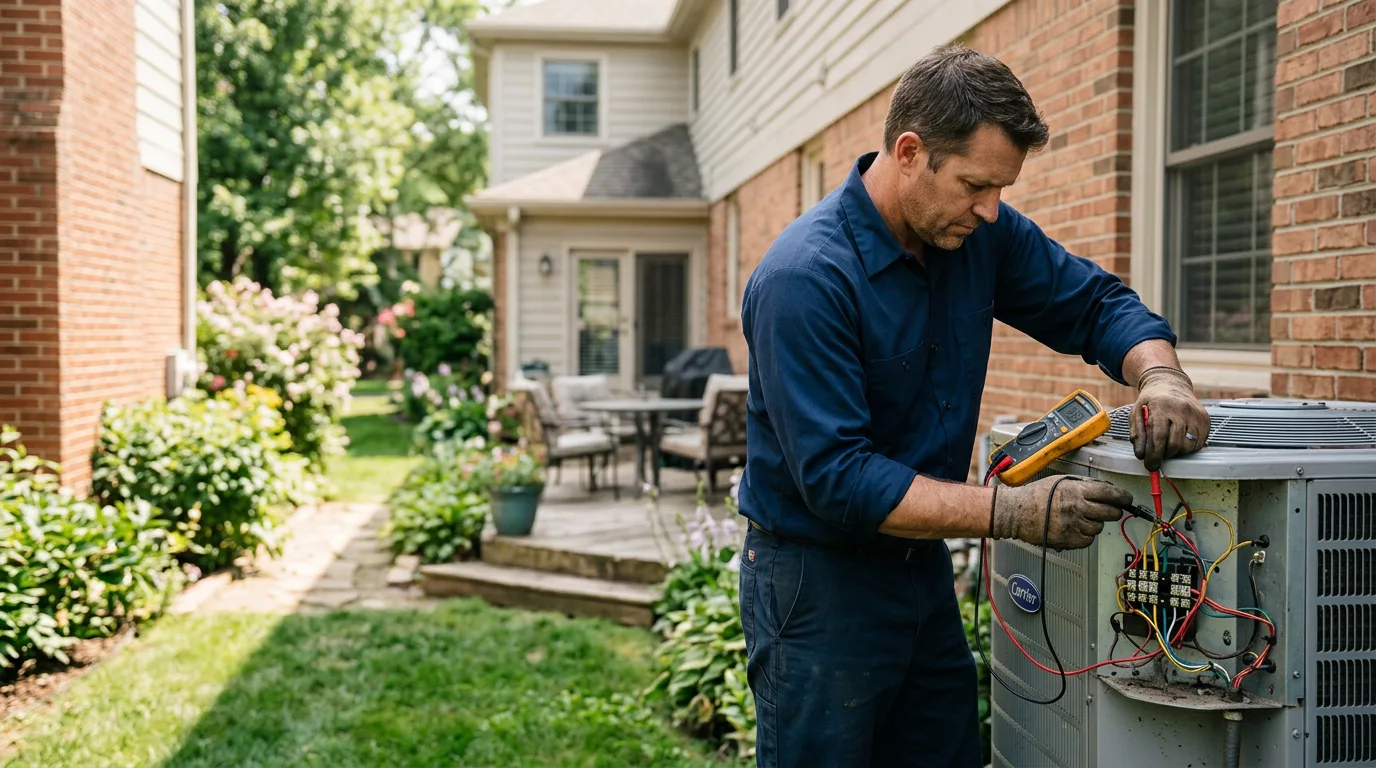 HVAC technician working near Penfield, NY